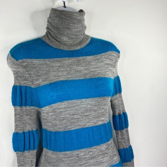 Alessandro Dell'Acqua Women's Mohair Turleneck Sweater Size 44 / US 10 Blue Grey - Picture 5 of 12